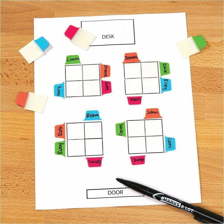 Avery® Mini Ultra Tabs - 80 Tab(s) - 1.50’’ Tab Height x 1’’ Width - Red Film Clear Paper Blue Orange Green - Index