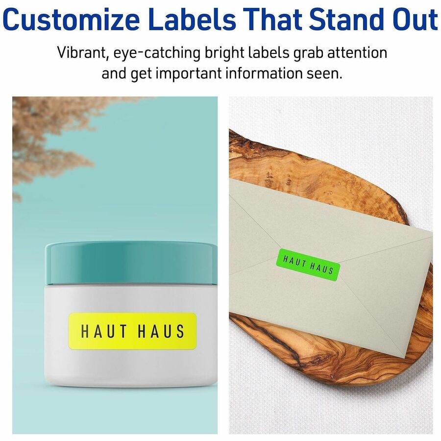 Avery® Multipurpose Label - 1’’ Width x 2 5/8’’ Length - Removable Adhesive - Rectangle - Inkjet Laser - & ID Labels