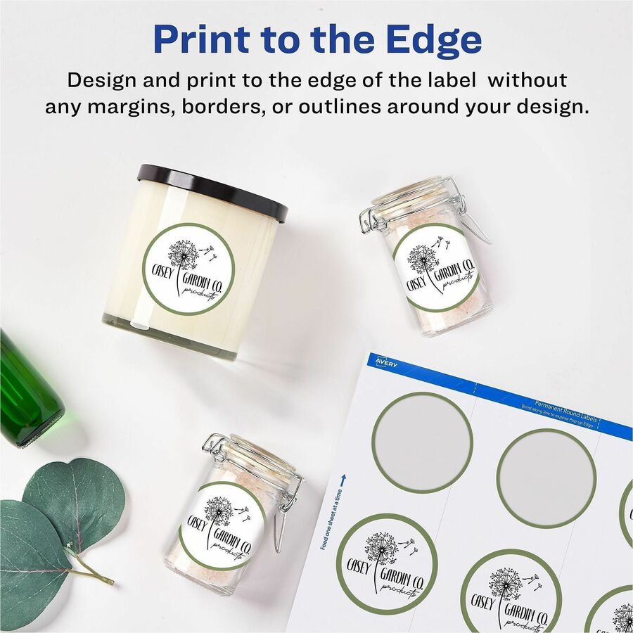 Avery&reg; Printable Round Labels, 3/4" , Matte White, 800 Labels (4221) - Alternate-Image2