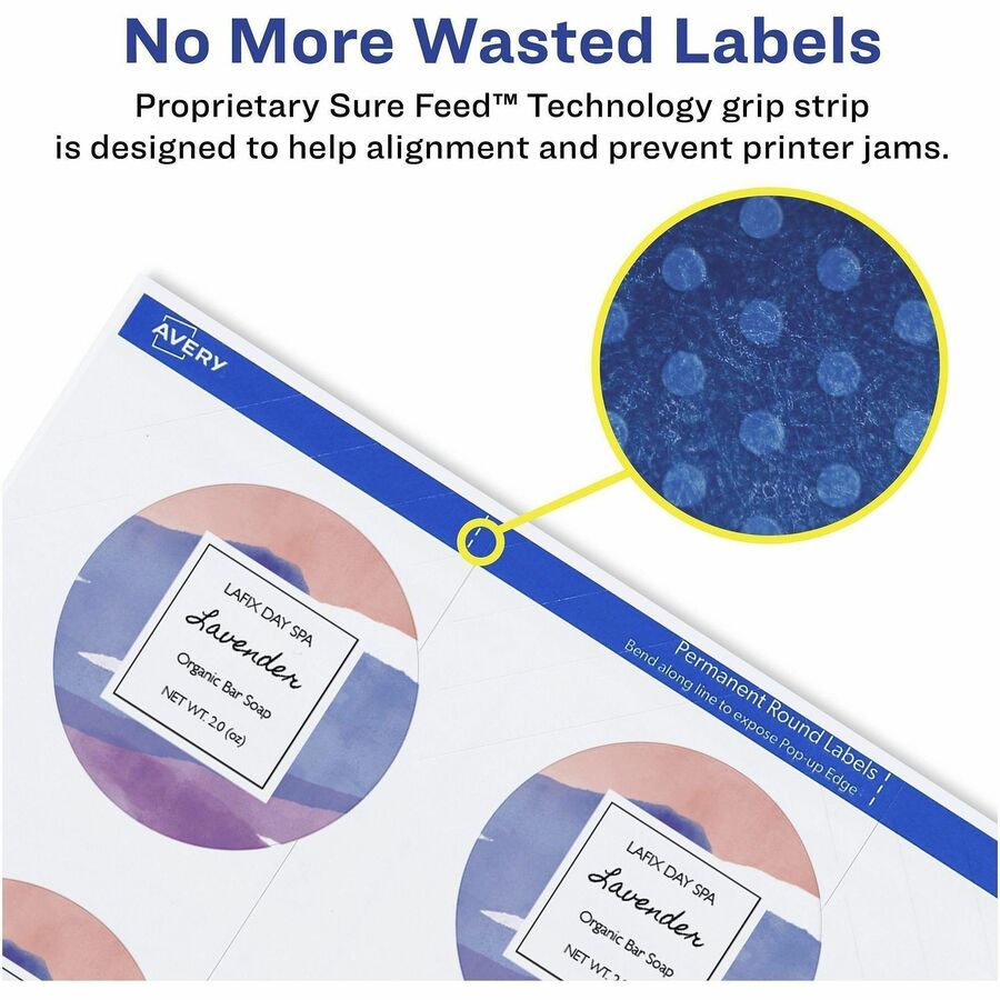 Avery&reg; Printable Round Labels, 3/4" , Matte White, 800 Labels (4221) - Alternate-Image5