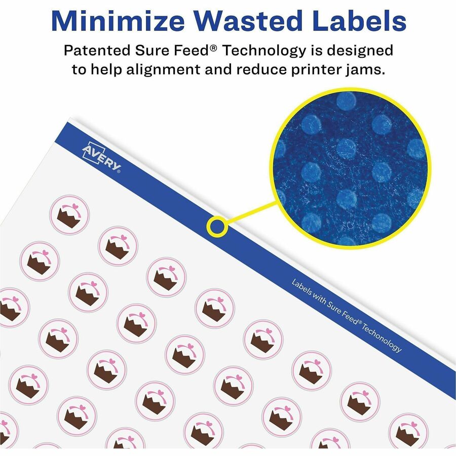 Avery&reg; Printable Round Labels, 3/4" , Matte White, 800 Labels (4221) - Alternate-Image3