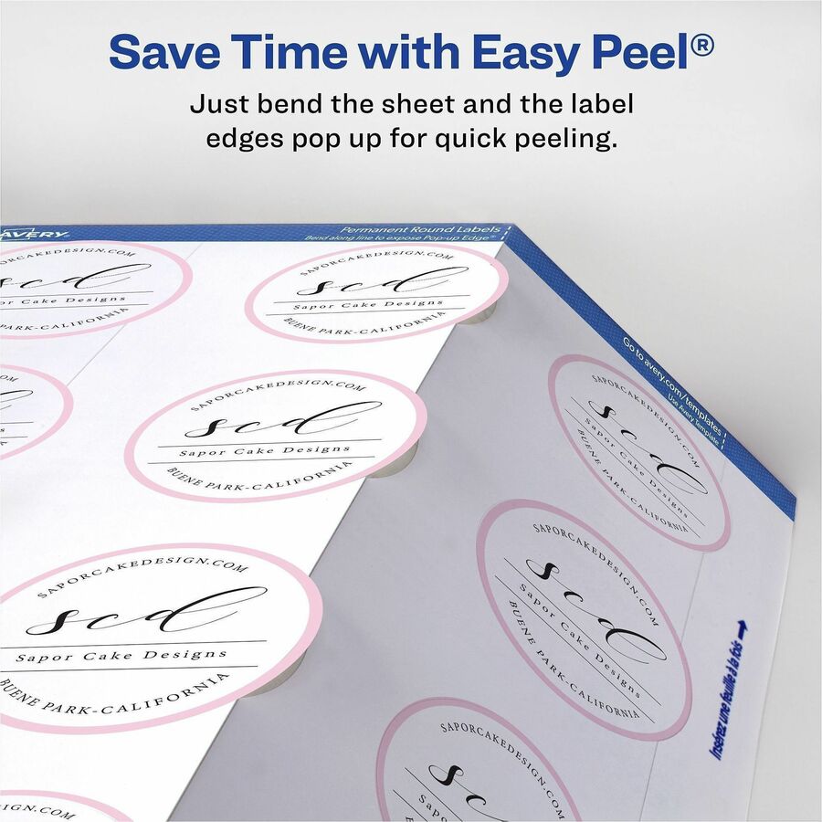 Avery&reg; Printable Round Labels, 3/4" , Matte White, 800 Labels (4221) - Alternate-Image8