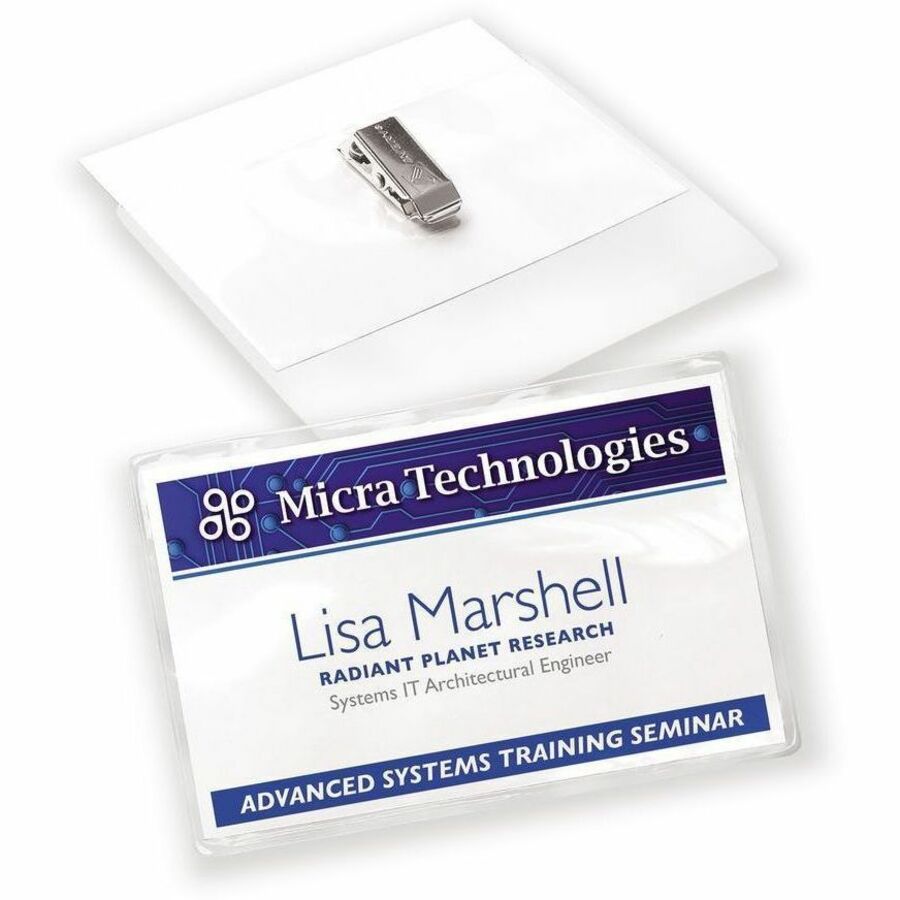 Avery&reg; Garment Friendly Clip Style Name Badge Kit - Alternate-Image1
