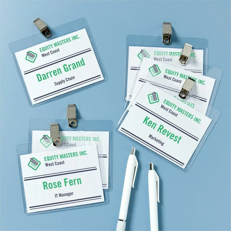 Avery® Name Badges with Clips: Printable Durable Reusable - 40 - ID & Supplies