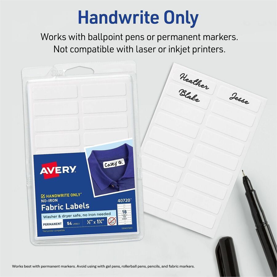 Avery® No-Iron Fabric Labels - Alternate-Image4