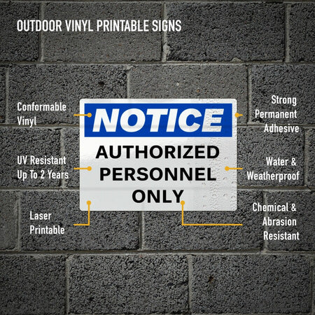 Avery® NOTICE Header Self-Adhesive Outdoor Sign - Alternate-Image4