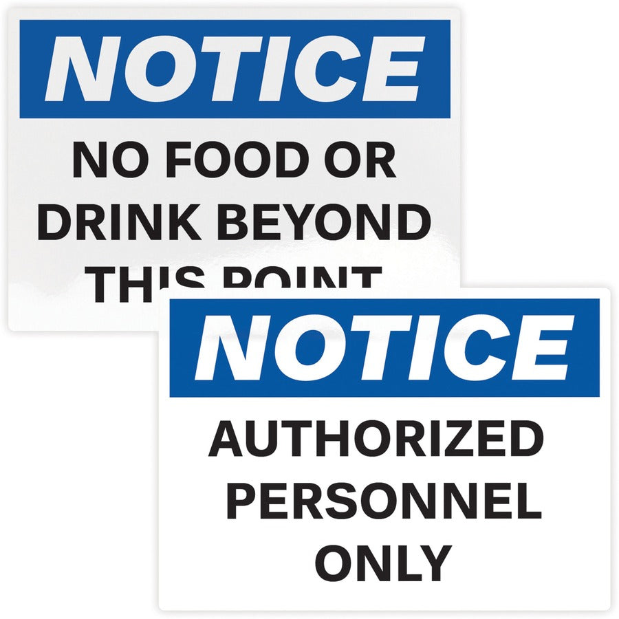 Avery® NOTICE Header Self-Adhesive Outdoor Sign - Front