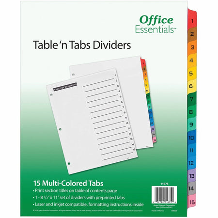 Avery® Office Essentials Table 'n Tabs Dividers - 2000