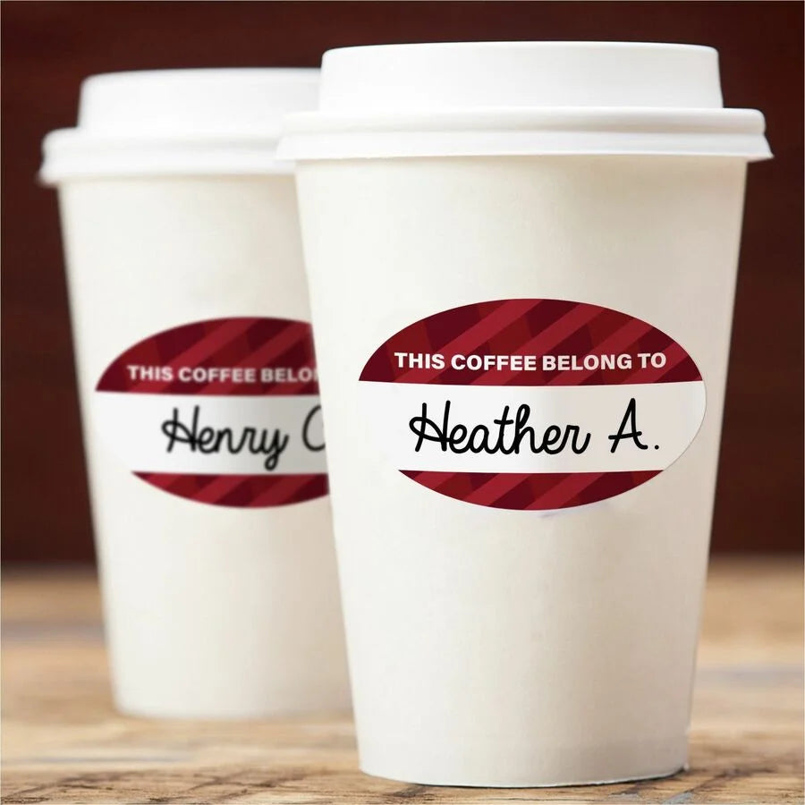 Avery® Oval White Labels - 2’’ x 3.27’’ - Permanent Adhesive - 200 Pack - Multipurpose & ID