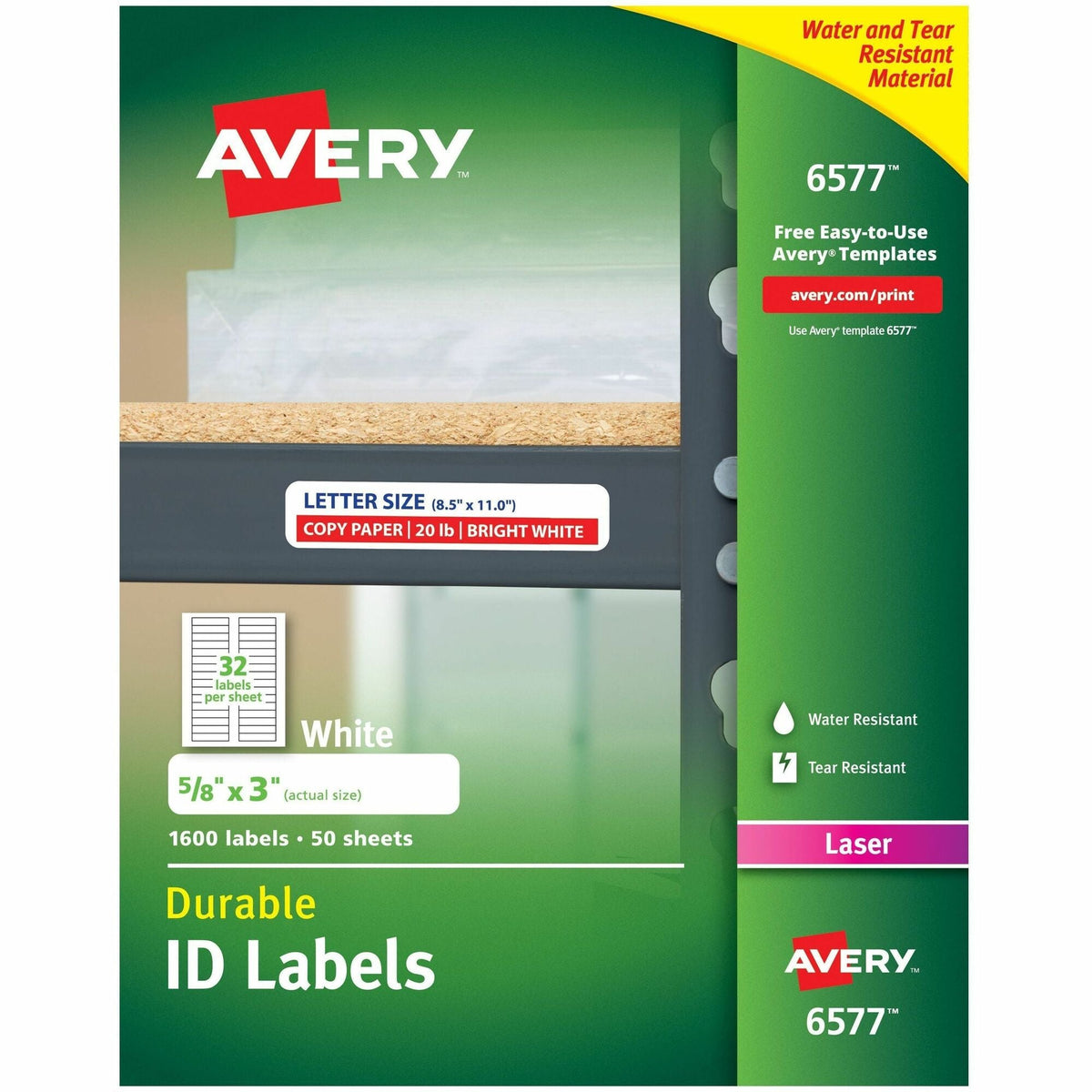 Avery® Permanent Durable ID Laser Labels - 2000