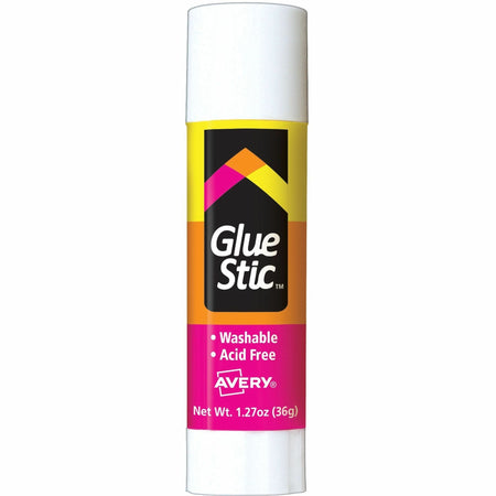 Avery® Permanent Glue Stic - 1.27 oz - White - 1 Each - Sticks