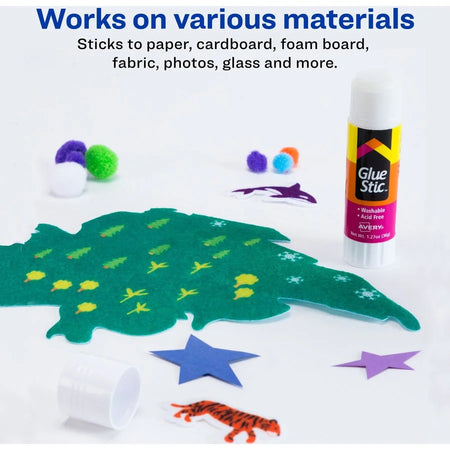 Avery® Permanent Glue Stic: 1.27 oz White - Reliable Adhesive Solution - Sticks
