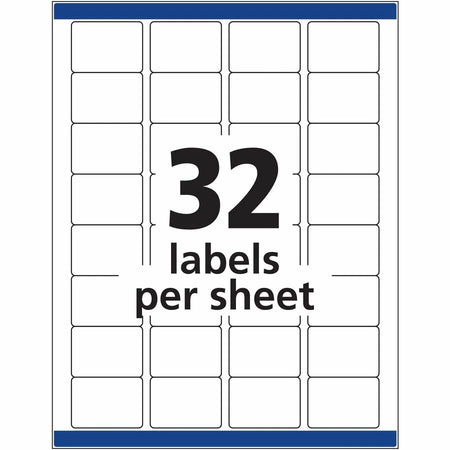 Avery® Laser Inkjet Printer Permanent ID Labels - 1 1/4’’ Width x 3/4’’ Length - Adhesive - Rectangle - Multipurpose &