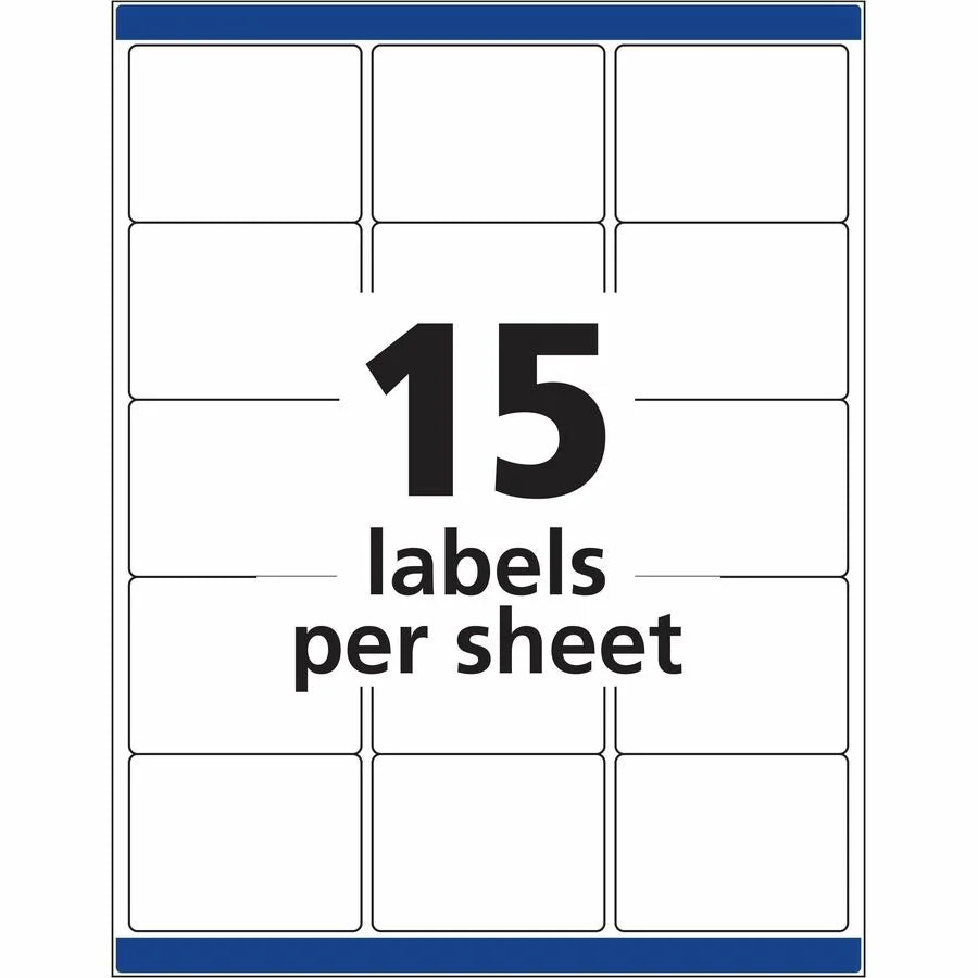 Avery® Laser Inkjet Printer Permanent ID Labels - 2’’ Width x 2 5/8’’ Length - Adhesive - Rectangle - Multipurpose &