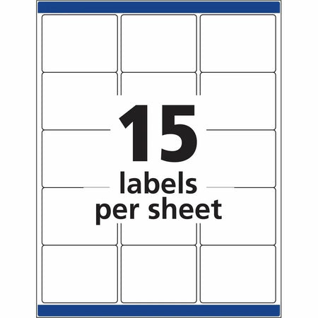 Avery® Laser Inkjet Printer Permanent ID Labels - 2’’ Width x 2 5/8’’ Length - Adhesive - Rectangle - Multipurpose &