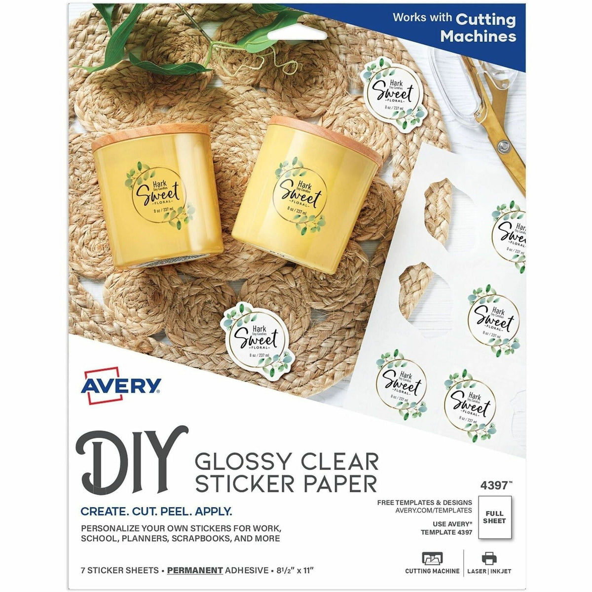 Avery&reg; Permanent Sticker Paper - 2000