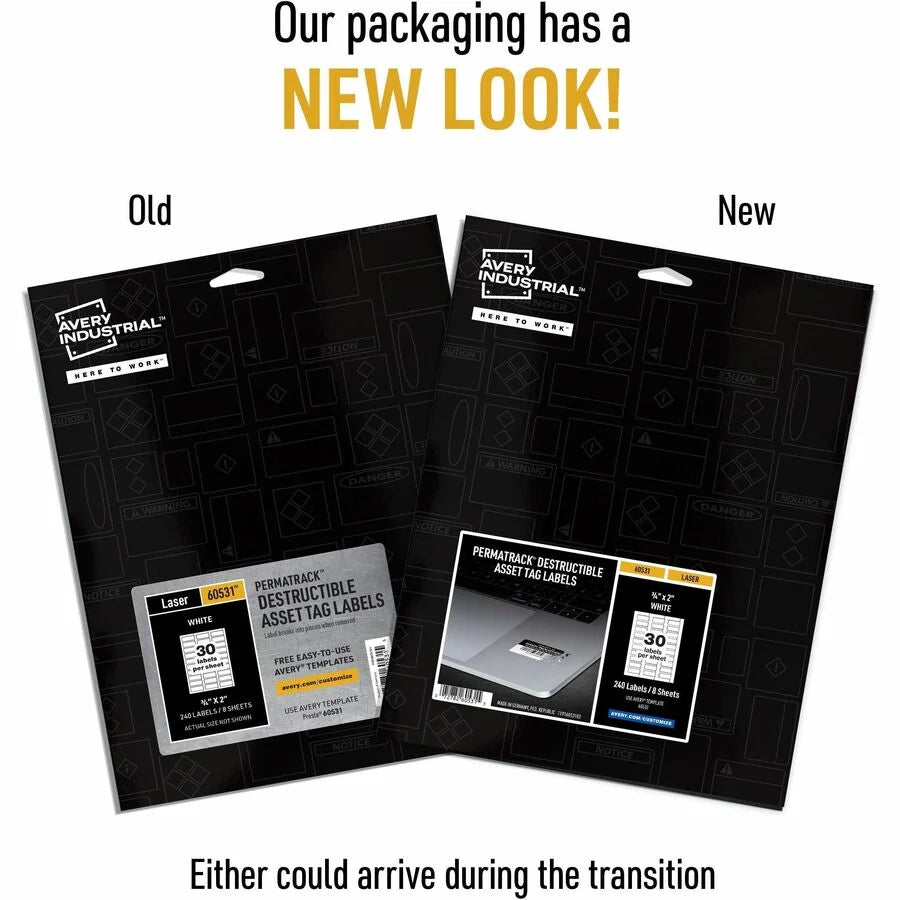 Avery® PermaTrack Destructible Asset Tag Labels - Reliable Tracking - Specialty & Warning