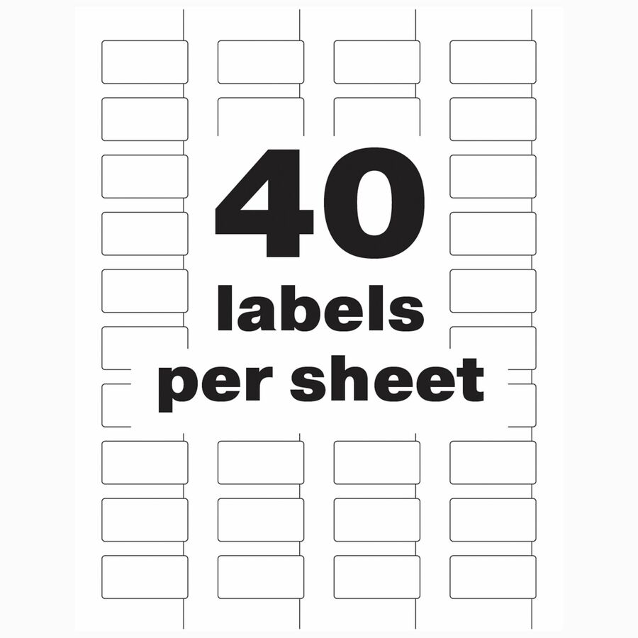 Avery® PermaTrack Durable White Asset Tag Labels, 3/4" x 1-1/2" , 320 Asset Tags - Alternate-Image4