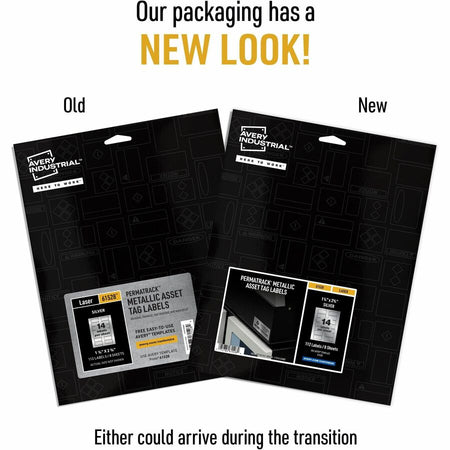 Avery® PermaTrack Metallic Asset Tag Labels, 1-1/4" x 2-3/4" , 112 Asset Tags - Alternate-Image1