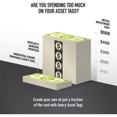 Avery® PermaTrack Tamper-Evident Asset Tag Labels, 2" x 3-3/4" , 64 Asset Tags - Alternate-Image3
