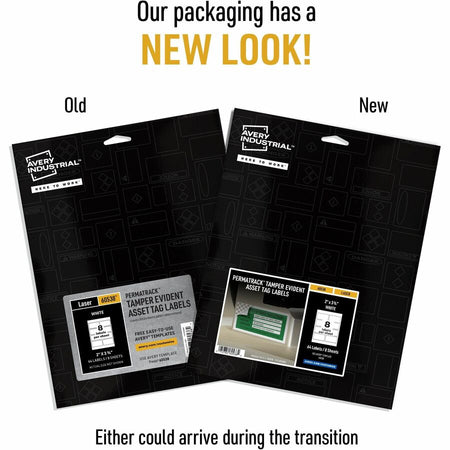 Avery® PermaTrack Tamper-Evident Asset Tag Labels, 2" x 3-3/4" , 64 Asset Tags - Alternate-Image1