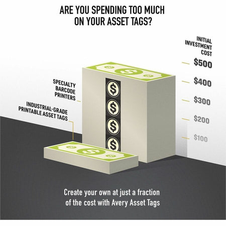 Avery® PermaTrack Tamper-Evident Asset Tag Labels, 3/4" x 1-1/2" , 320 Asset Tags - Alternate-Image5