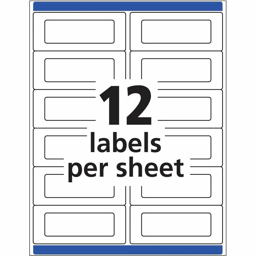 Avery® Piggyback Labels: 1x3’’ Inkjet/Laser White 240 Labels/Pack - Address / Shipping Labels