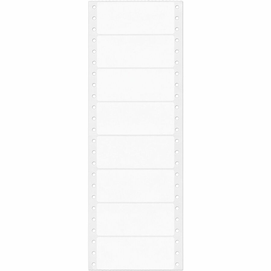 Avery® Pin Feed Label - 3 1/2’’ Height - Permanent Adhesive - Rectangle - Dot Matrix - White - Multipurpose & ID Labels