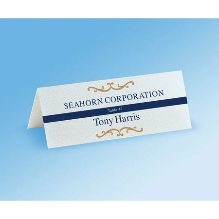 Avery® Place Cards with Sure Feed - 1 7/16’’ x 3 3/4’’ - Matte - Double-sided Foldable Heavyweight Textured Perforated