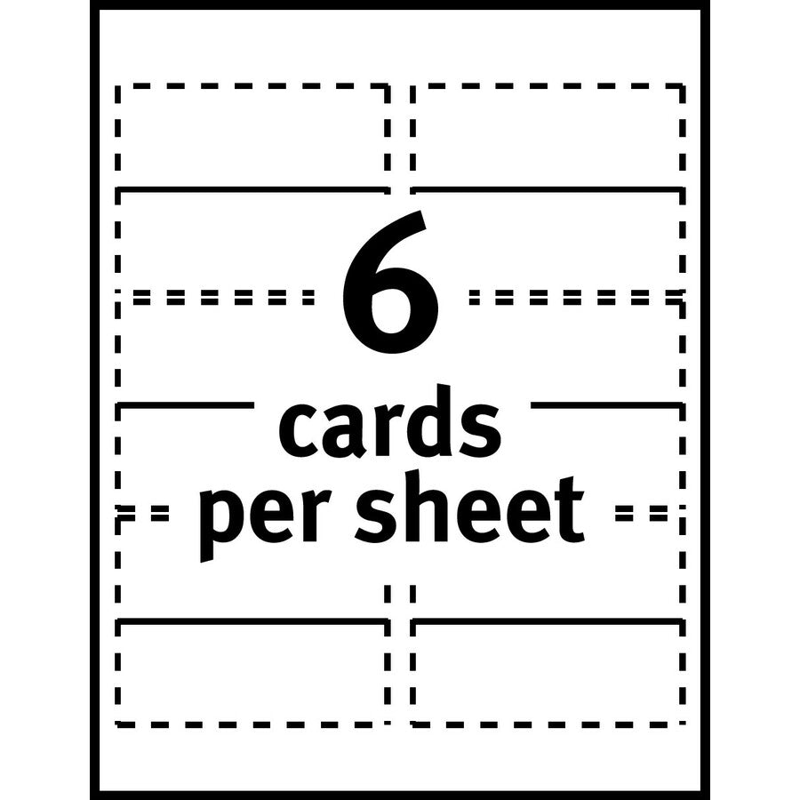 Avery® Place Cards with Sure Feed - 1 7/16’’ x 3 3/4’’ - Matte - Double-sided Foldable Heavyweight Textured Perforated