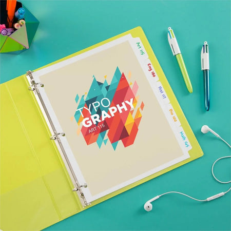 Avery® Plain Tab Write-On Dividers: 5-Tab Set for Letter Size Binders - Index Divider