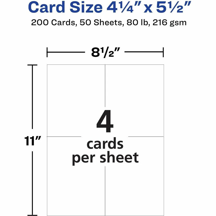 Avery® Postcards: 5.5’’ x 4.25’’ Matte Heavyweight - 200/Box - Postcards