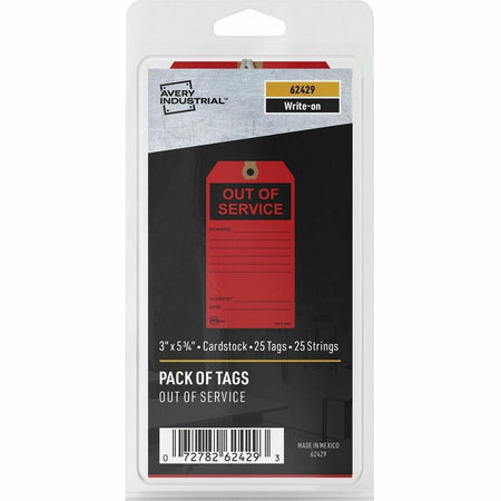 Avery&reg; Preprinted OUT OF SERVICE Red Service Tags - Front