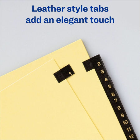 Avery® Preprinted Tab Dividers - Gold Reinforced Edge - Alternate-Image1