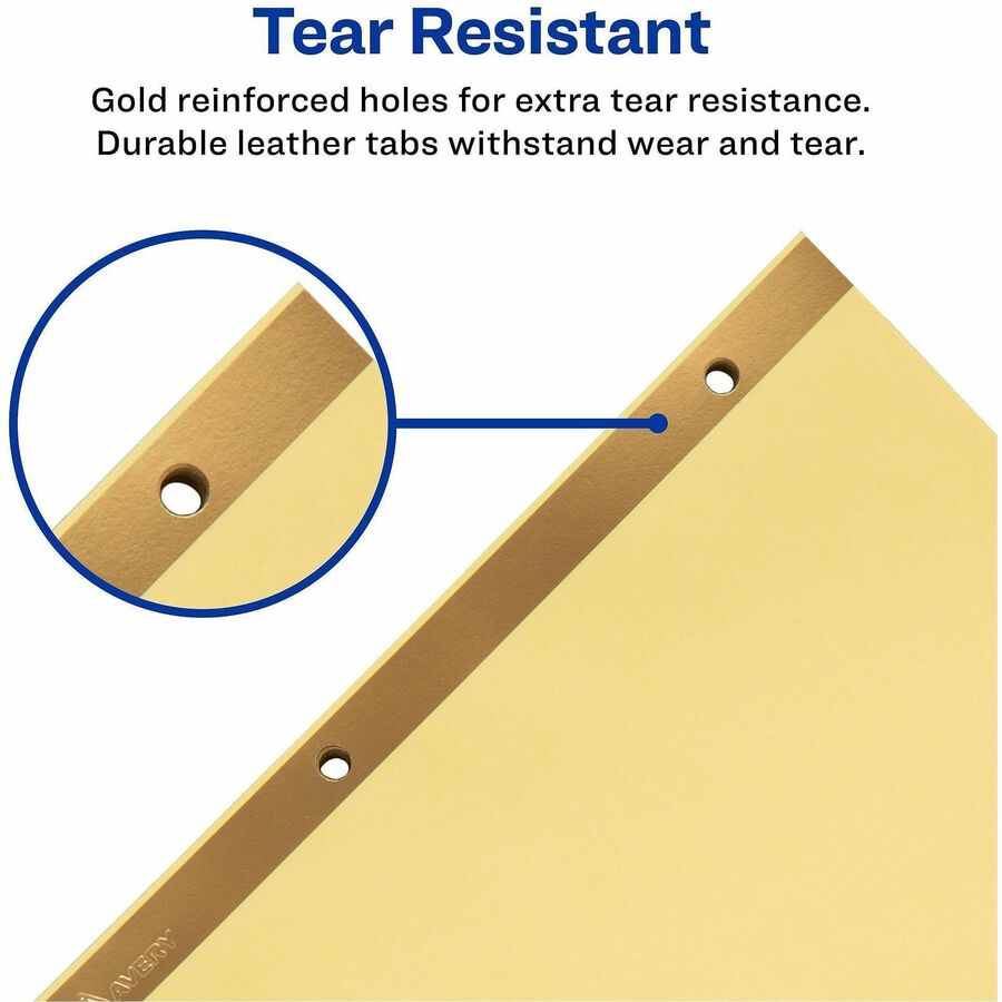 Avery® Preprinted Tab Dividers - Gold Reinforced Edge - Alternate-Image3