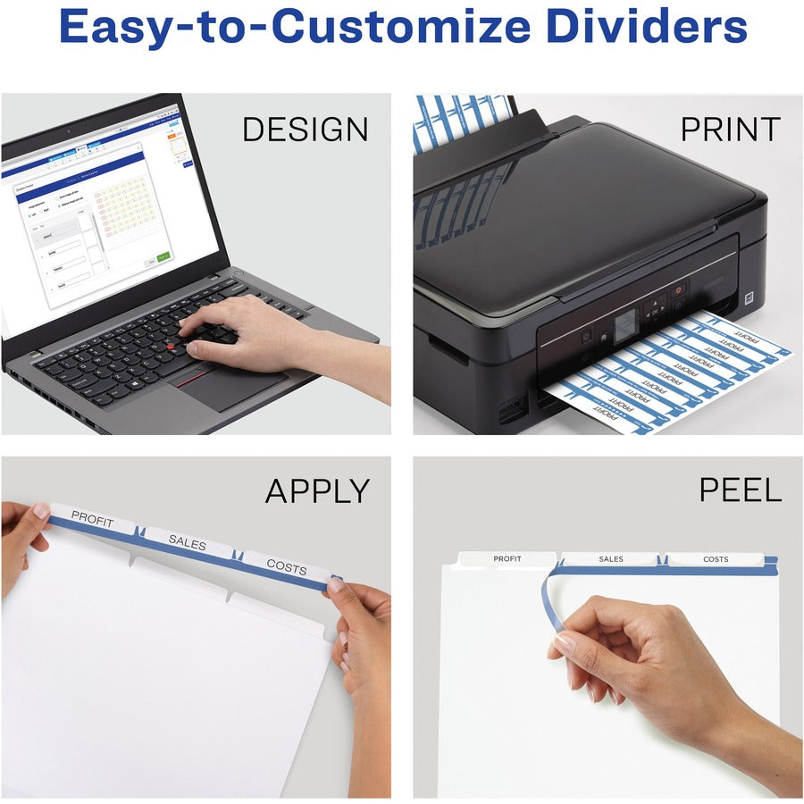 Avery® Print & Apply Clear Label Dividers - Index Maker Easy Apply Label Strip - Alternate-Image2
