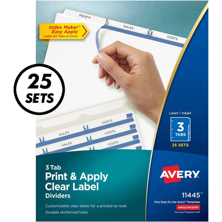 Avery® Print & Apply Clear Label Dividers - Index Maker Easy Apply Label Strip - Alternate-Image5