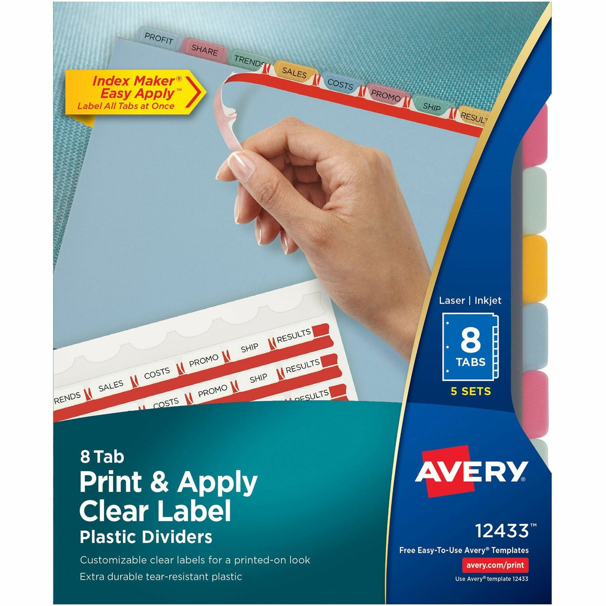 Avery® Print & Apply Translucent Dividers - 2000