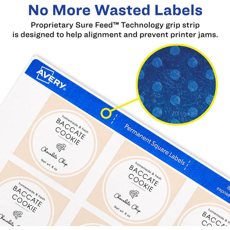 Avery&reg; Print-to-the-Edge Easy Peel Square Labels - Alternate-Image2