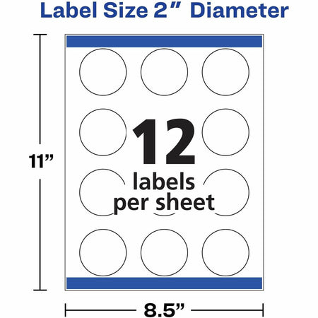 Avery&reg; Printable Round Labels, 2" , Glossy Clear, 120 Labels (22825) - Alternate-Image6