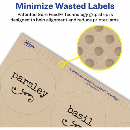 Avery® Print-To-The-Edge Kraft Brown Labels - Alternate-Image2