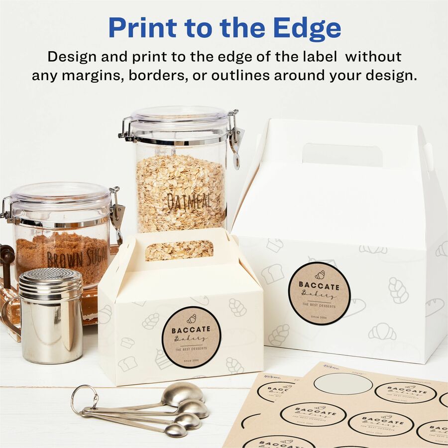 Avery® Print-To-The-Edge Kraft Brown Labels - Alternate-Image4