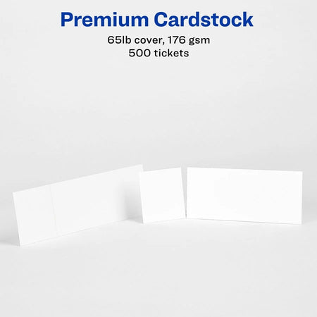 Avery® Printable Raffle Tickets - Matte White - 500 Pack - Tags &