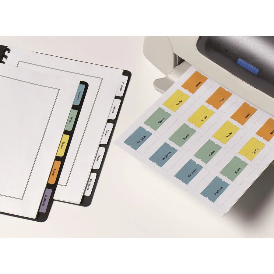 Avery® Printable Repositionable Tabs: 80 White Paper Tabs - 1.75’’ Width - Index Accessories & Page Markers