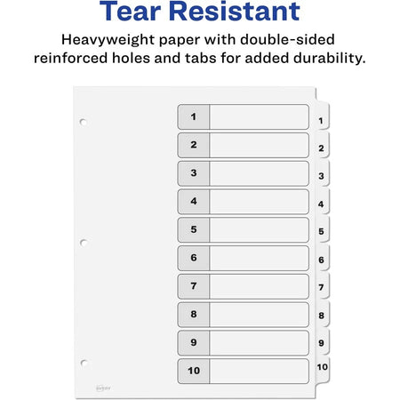 Avery® Ready Index 10-Tab Custom TOC Dividers: Organize with Ease - Divider