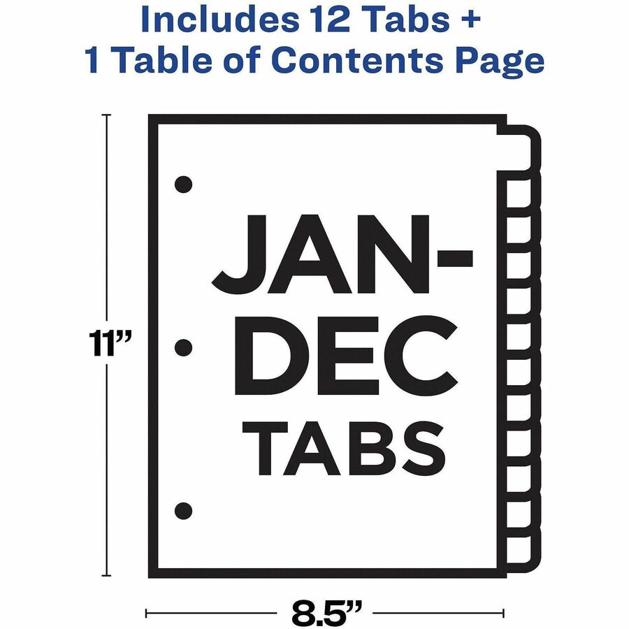 Avery® Ready Index Binder Dividers - Customizable Table of Contents - Alternate-Image3