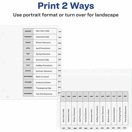 Avery® Ready Index Binder Dividers - Customizable Table of Contents - Alternate-Image2