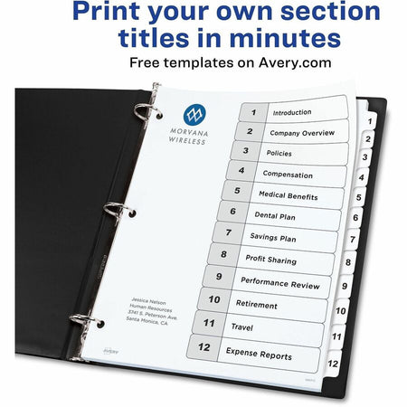 Avery Dividers, 12 Tabs, Ready Index (3 Sets of 11078) - Alternate-Image5