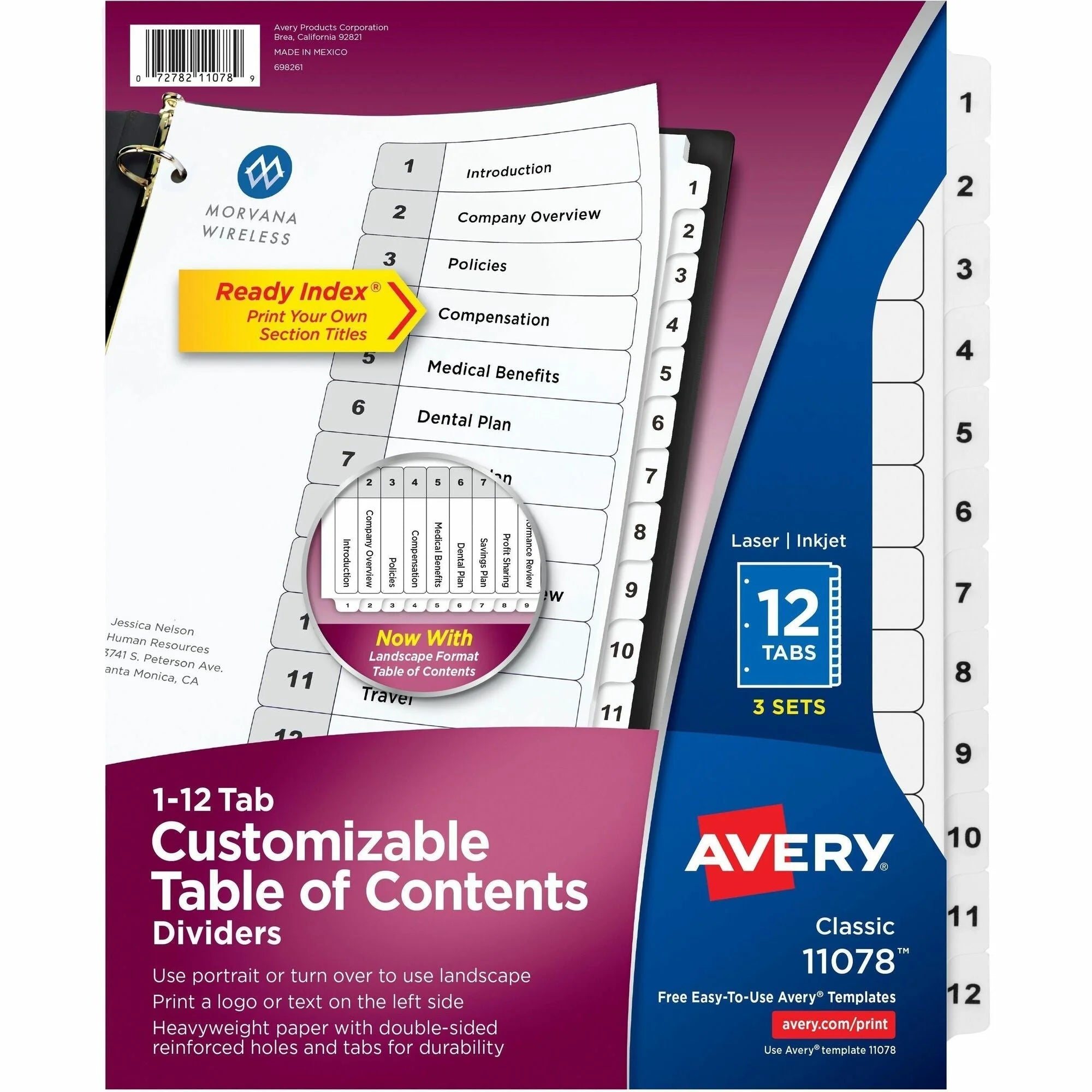 Avery® Ready Index Classic Tab Binder Dividers - Organize Your Documents Efficiently - Divider