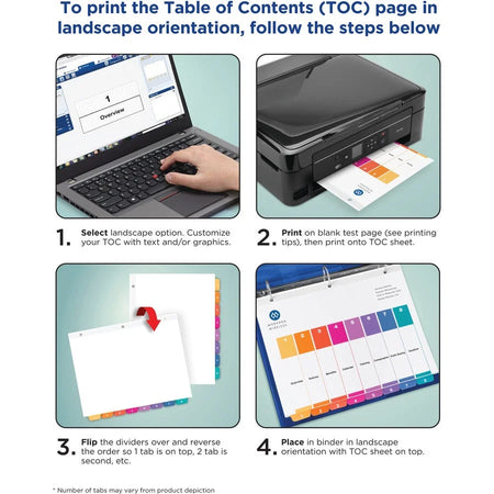 Avery® Ready Index Customizable TOC Dividers: Organize Your Documents Efficiently - Divider